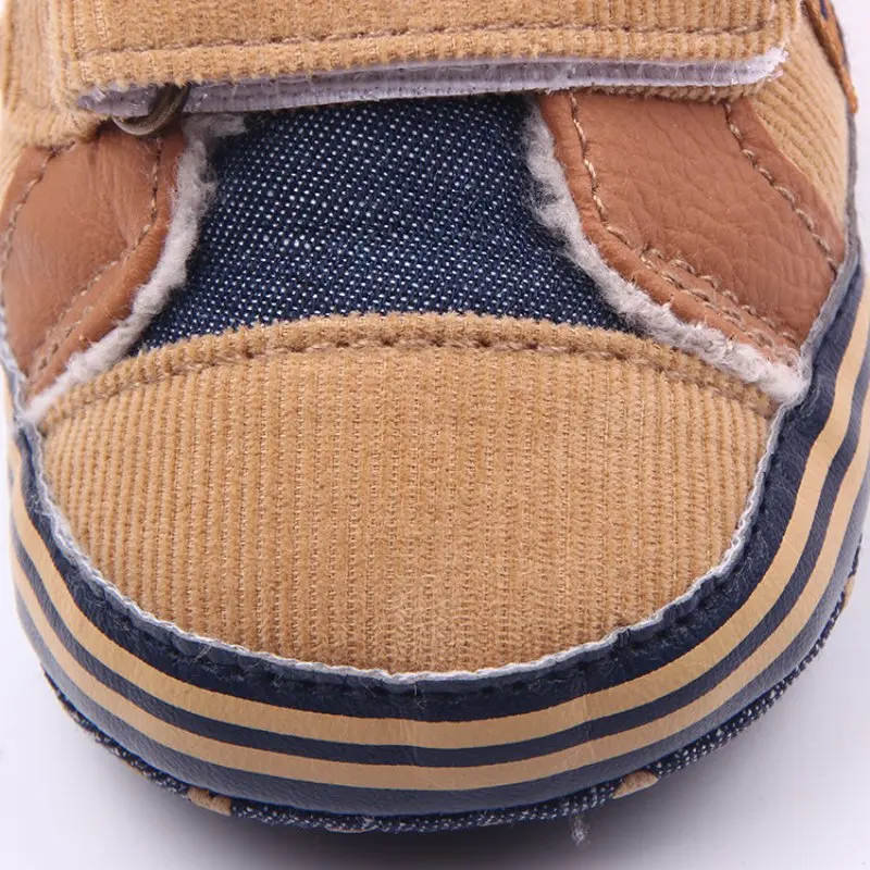 

Fashion Warm Autumn Winter Canvas Stitching PU Baby Shoes Baby First Walker Toddler Shoes for baby boys