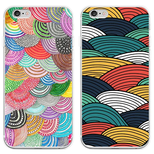 Укие э Стиль Волна Печати Телефон Case Cover для iPhone 6 S 7 Плюс|cover for iphone|case covercover iphone 6s |