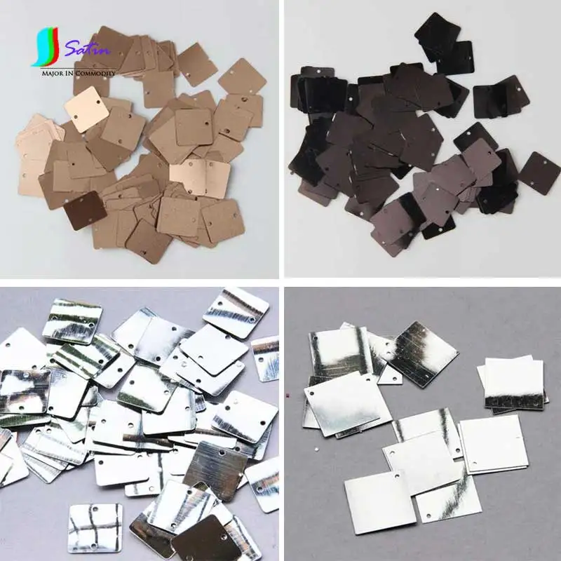 Оптовая продажа квадратные Серебристые/коричневые/золотистые блестки