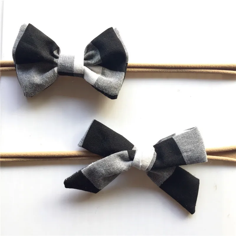 Детский тканевый обруч для волос Bebes повязка на голову с бантом и принтом в