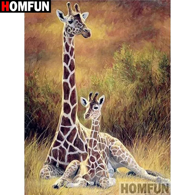Алмазная 5d-картина HOMFUN Жираф вышивка крестиком с полными квадратными/круглыми