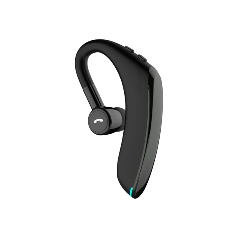 Bluetooth 5,0 Беспроводные наушники с микрофоном Hi-Fi стерео ушные крючки гарнитура бизнес долгое время ожидания Bluetooth наушники - Цвет: Черный