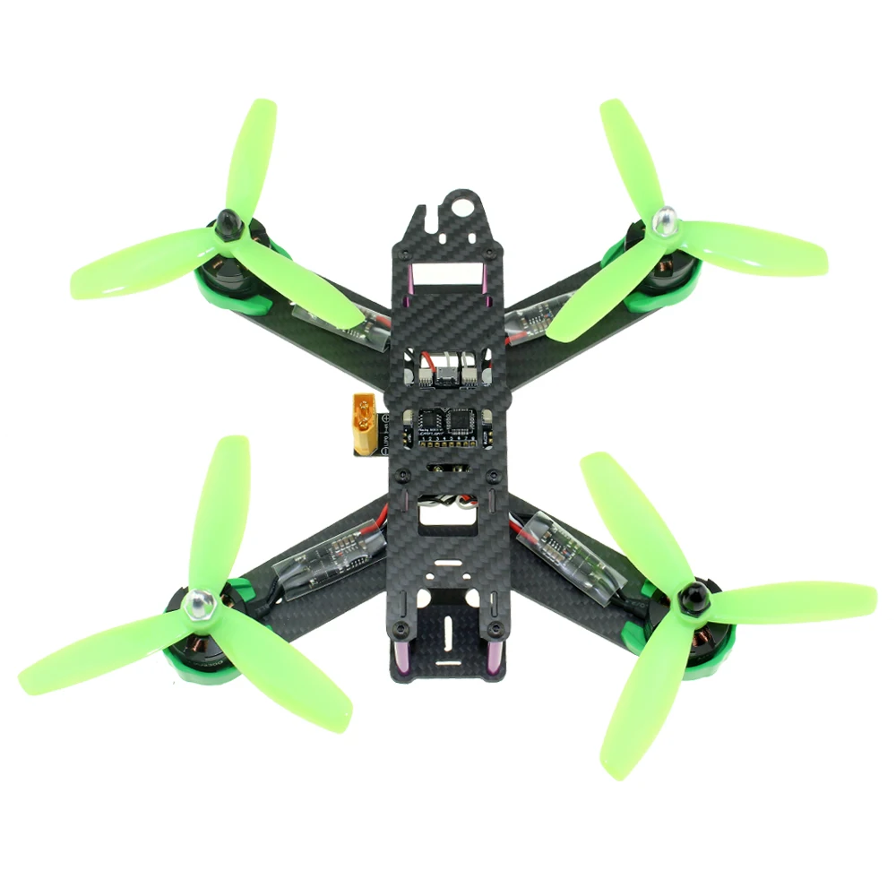 

QAV210 Carbon Fiber Frame SoloGood 20A Brushless ESC MT2204 2300KV Motor F3 6DF 5045 3 Blade Props XT60 PDB for RC Racing Violen