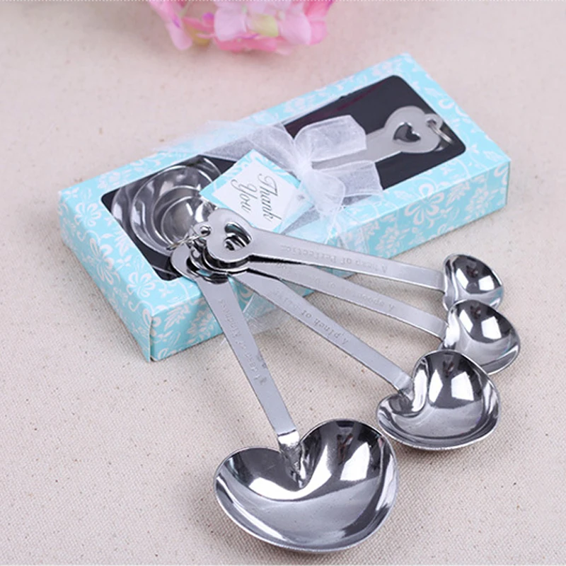 Ложка из нержавеющей стали в виде сердца 10 компл./лот|wedding favors|wedding favors free shippingwedding