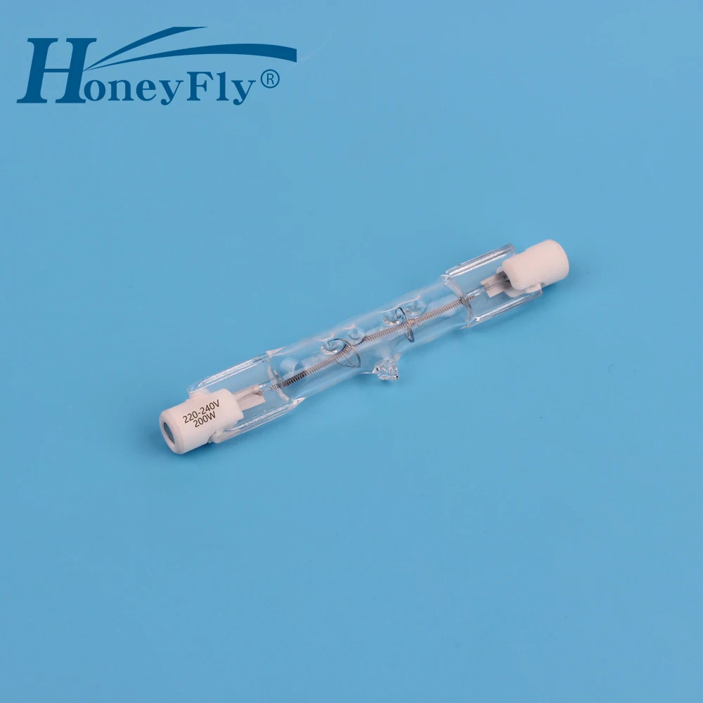 HoneyFly 5 шт. 78 мм линейная галогенная лампа J78 220 V/110 V 100 W 150 W 200 W 250 W R7S двухсторонняя нити потолочные светильники кварцевая трубка