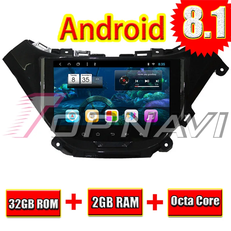 melhor Veículo 9 ''GPA Navegação Player Do Carro Para Chevrolet Malibu 2016 Topnavi Buit-in 32g Auto Car Com Completo Android 8.1 Magnitol