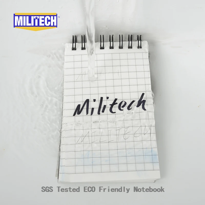 Militech экологичный Разлагаемый каменный порошок сделан Водонепроницаемый 3 ''x 5'' Тактический всепогодный ноутбук протестирован SGS и PIDC