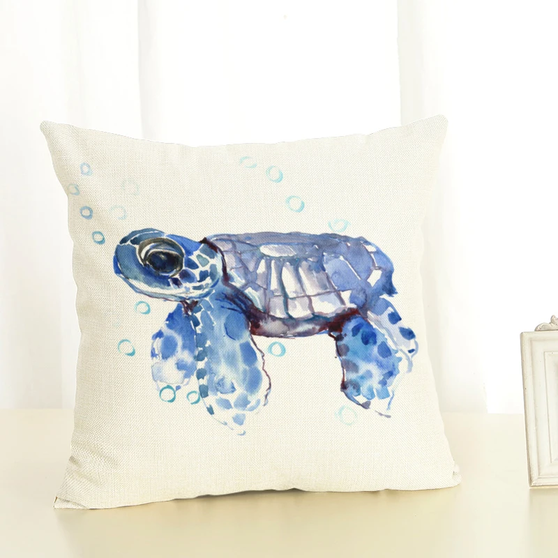 New hot water turtle series office bedroom square pillowcase | Дом и сад