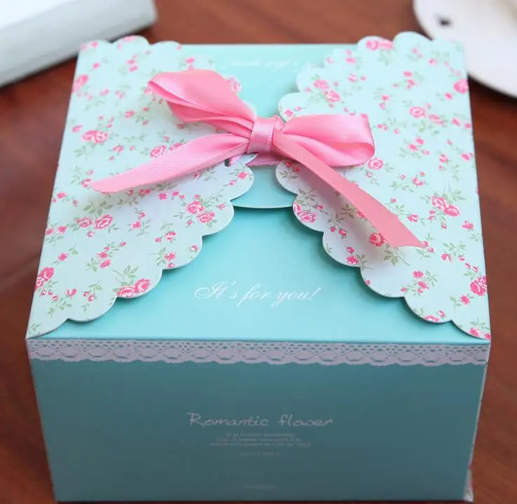 Праздничная Рождественская Подарочная коробка с бантом романтичная Свадебная