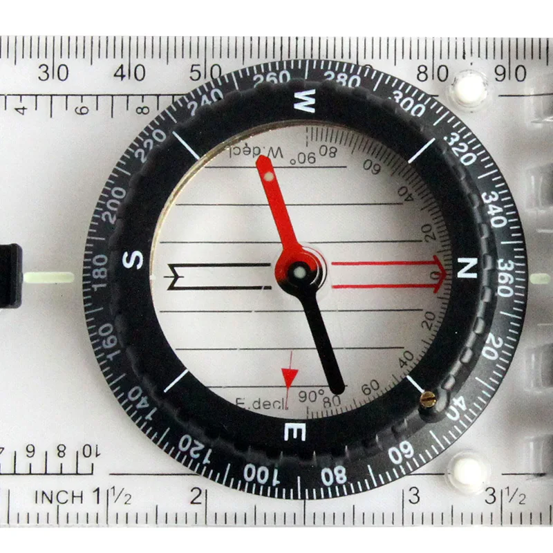 Multifunctional Compass with Ruler Compact Handheld Outdoor Camping Equipment Lanyard Mirror for and Hiking | Спорт и развлечения
