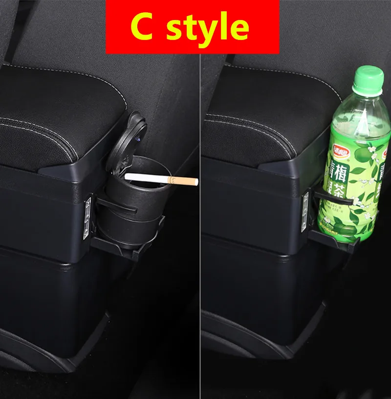 Подлокотник для Ford Ecosport 2013- интерьер из искусственной кожи центральная консоль коробка для хранения аксессуары для автомобиля