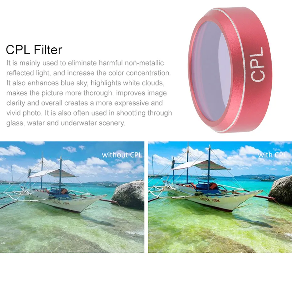 Mi jia 4K фильтр для экшн-камеры UV CPL ND 4 8 набор фильтров нейтральной плотности для Xiaomi mi jia mi ni 4K Аксессуары для объектива спортивной камеры