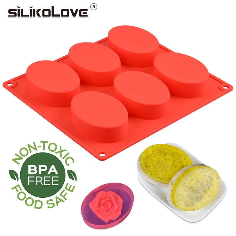 Силиконовая форма для мыла SILIKOLOVE 6 полости сделай сам украшения торта кухонные