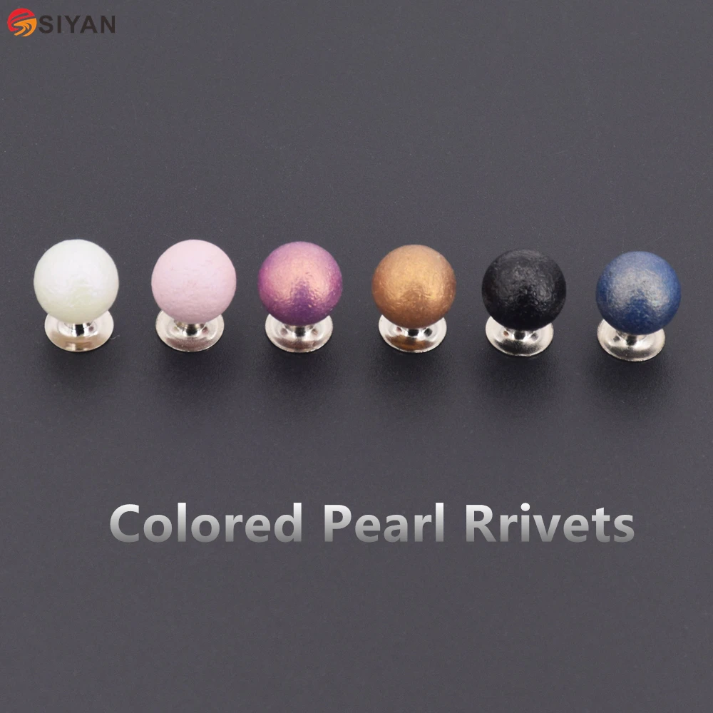 100 шт цветные жемчужные бусины Кепка с заклепками шпилька с винтами DIY аксессуары для одежды бусины шипы для одежды шляпа Свадебный декор