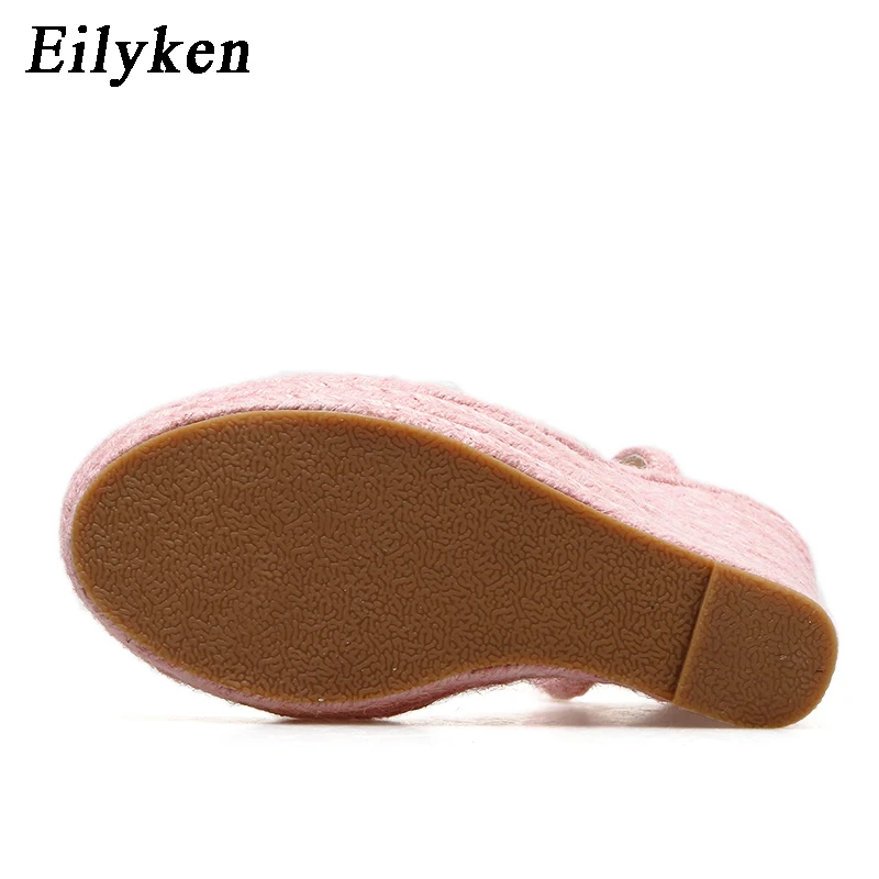 Eilyken/сандалии из ПВХ для отдыха; женские прозрачные сандалии; Туфли на танкетке со шнуровкой на высоком тонком каблуке; однотонные босоножки с ремешком; цвет оранжевый, розовый; Размеры 35-42