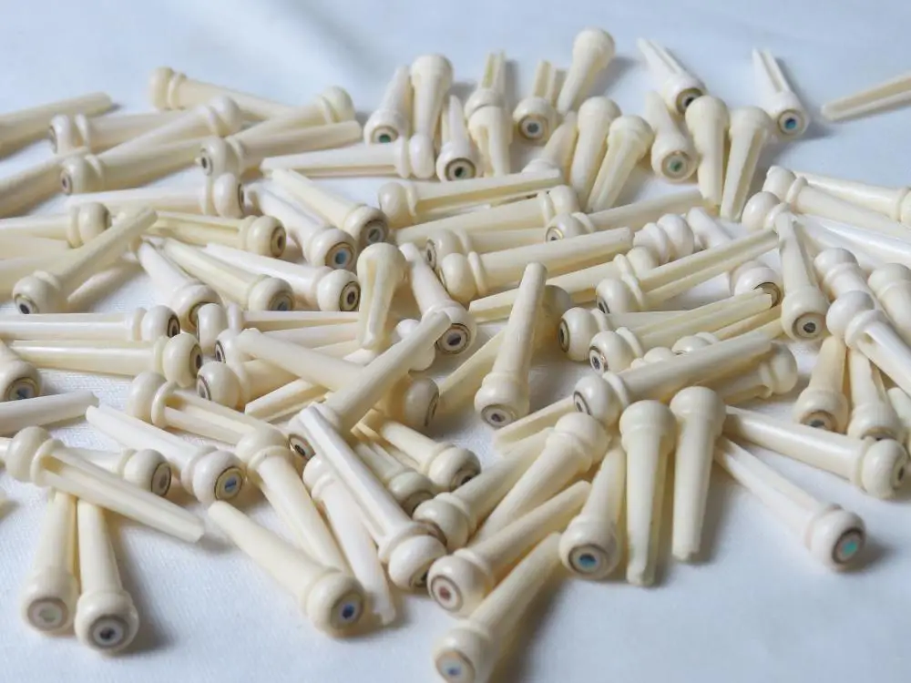 

10sets of Nice (60pcs)White Acoustic Guitar Pressure string column H-02