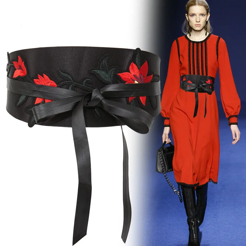 Цветочная вышивка модное женское Бандажное платье из искусственной кожи с