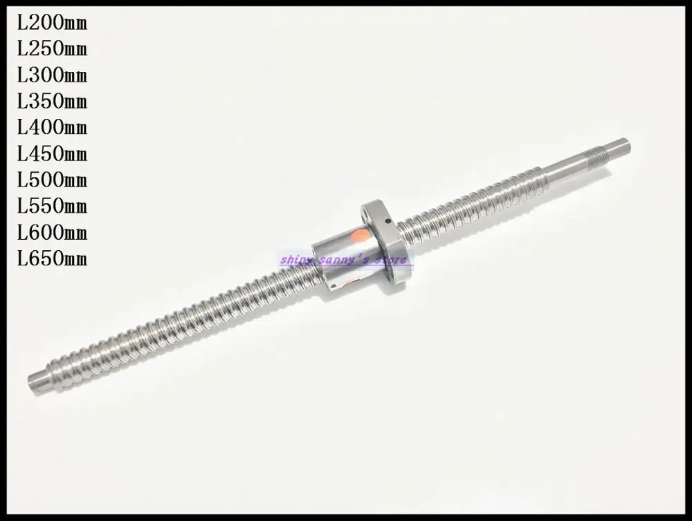 

1 шт. шариковый винт SFU1605 L550mm Концевая обработка с 1 шт. одной шариковой гайкой для ЧПУ