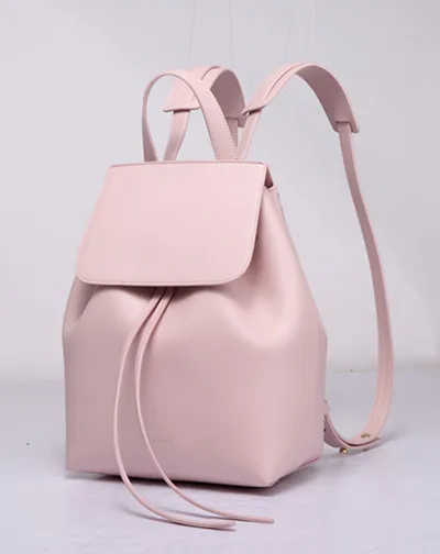 Mansurstudio женские рюкзаки из спилка, модные женские кожаные рюкзаки mansur gavriel, кожаная школьная сумка для девочек - Цвет: pink S