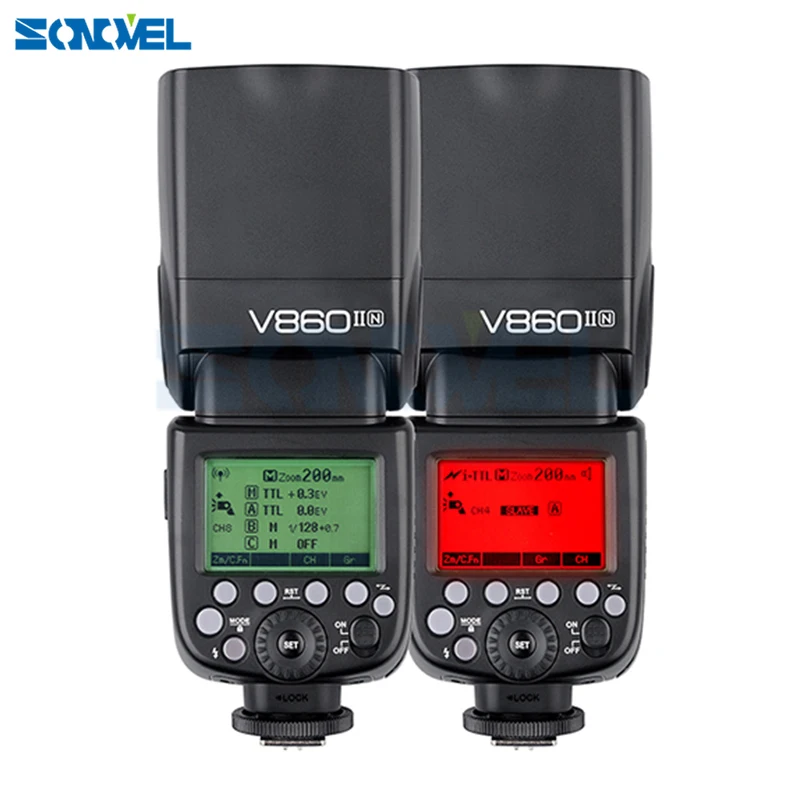Беспроводная вспысветильник Godox V860II 2 4G 1/8000s с литий-ионным аккумулятором 2000 мАч
