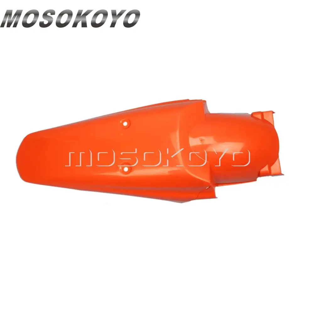 Оранжевый Мотоциклетное пластиковое заднее крыло Enduro для грязного велосипеда, задние брызговики для Honda CRF XR CR 125 250 450 500 красный - Цвет: Оранжевый