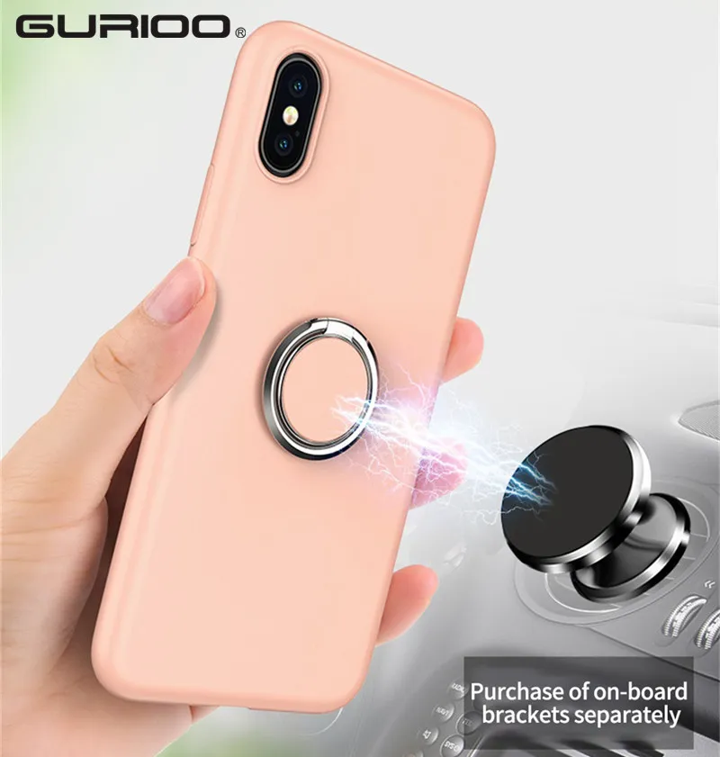 Жидкий силиконовый чехол для iPhone 7plus 6 6s 8 Plus Мягкий автомобильный Магнитный
