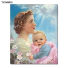 Полностью квадратная 5D алмазная картина для мамы и ребенка, алмазная вышивка, стразы, 3D Фото Мозаика, ручная работа, подарок