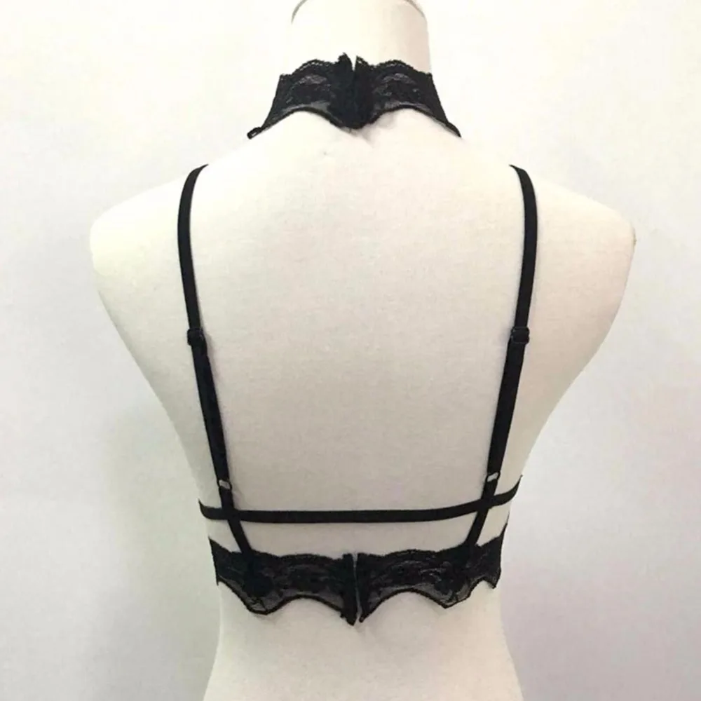 Новый Сексуальный Женщины Кружева Крючком Bralette Бюстгальтер Кейдж Бюстье Рабства