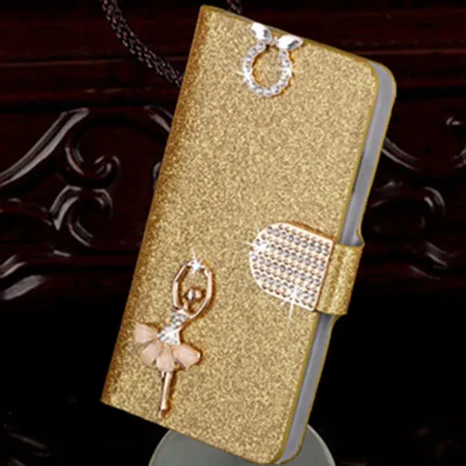 Кожаный флип чехол ew для Samsung Galaxy S Duos S7562 7562 с цветами и бабочкой Lucky Star|cover for samsung
