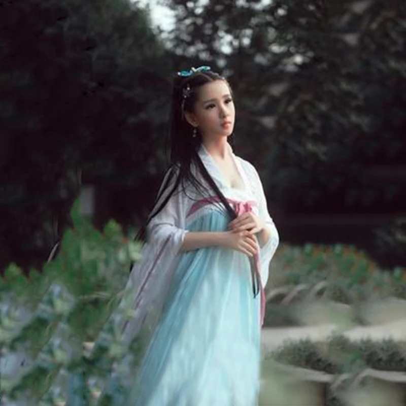 Hanfu костюм для китайских танцев женщин древней китайской династии Тан одежда