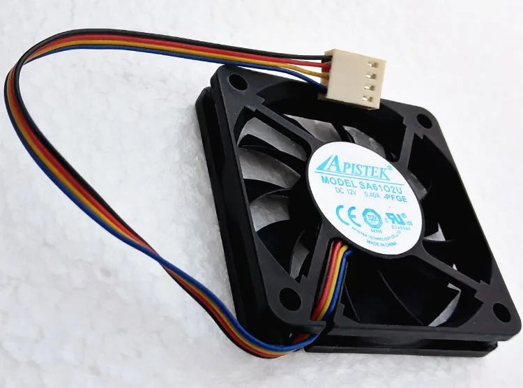 4-проводной вентилятор для охлаждения сервера APISTEK SA61O2U DC 12 В 0.4A 60x60x10 мм |