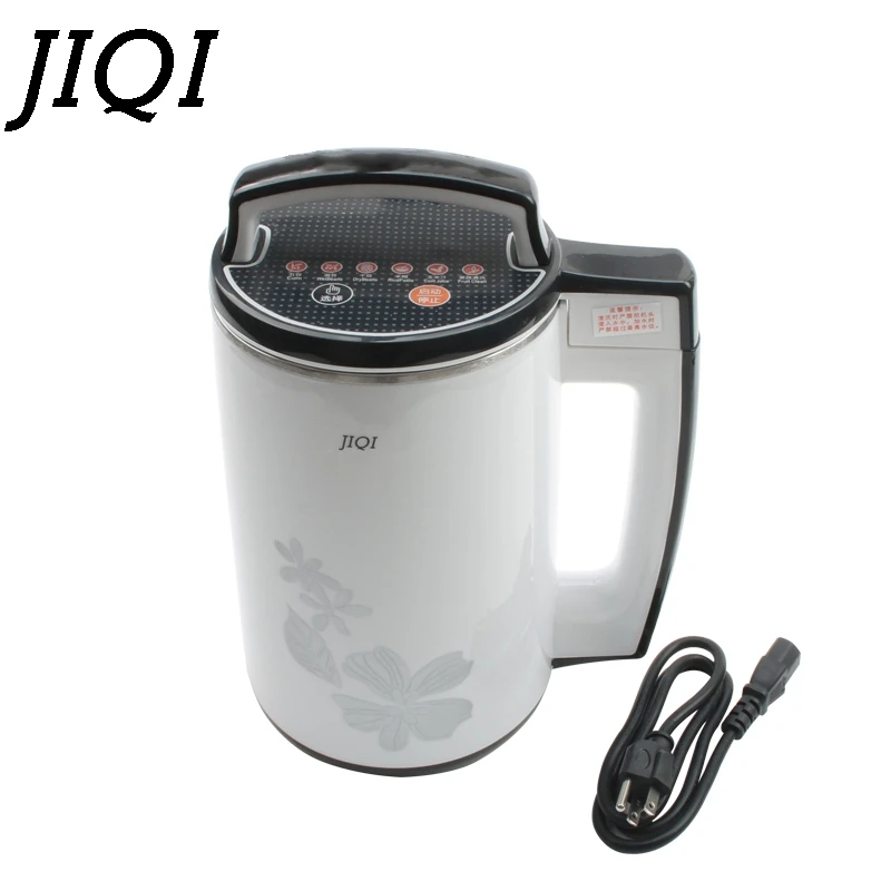 JIQI 110 V соевое молоко машина бытовой сои-бобовый молоко фильтр- машина для производства соевого молока соковыжималка из нержавеющей стали блендер US 1.5L