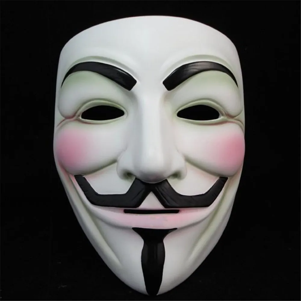 Розыгрыши Anonymous Guy Fawkes маска Взрослый Костюм macka mascaras Хэллоуин V для вендетты вечерние маска для косплея маска