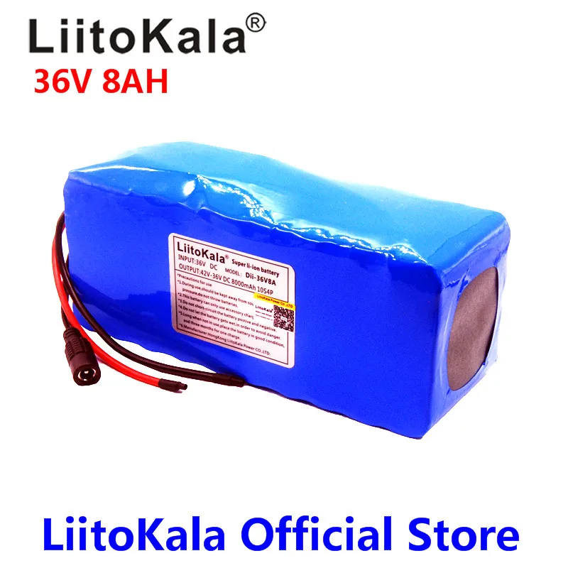 Литиевый аккумулятор LiitoKala 36 В 8 Ач 500 Вт 42 в 18650|battery 36v 8ah|36v 6ahbattery |