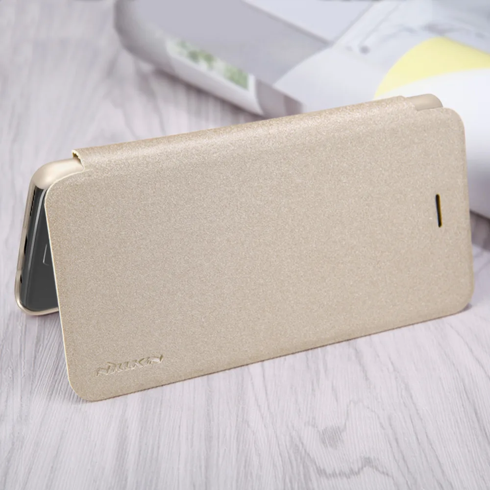 Чехол бампер Для One Plus 5 5.5 дюймов Nillkin Sparkle Искусственная кожа Смарт проснуться