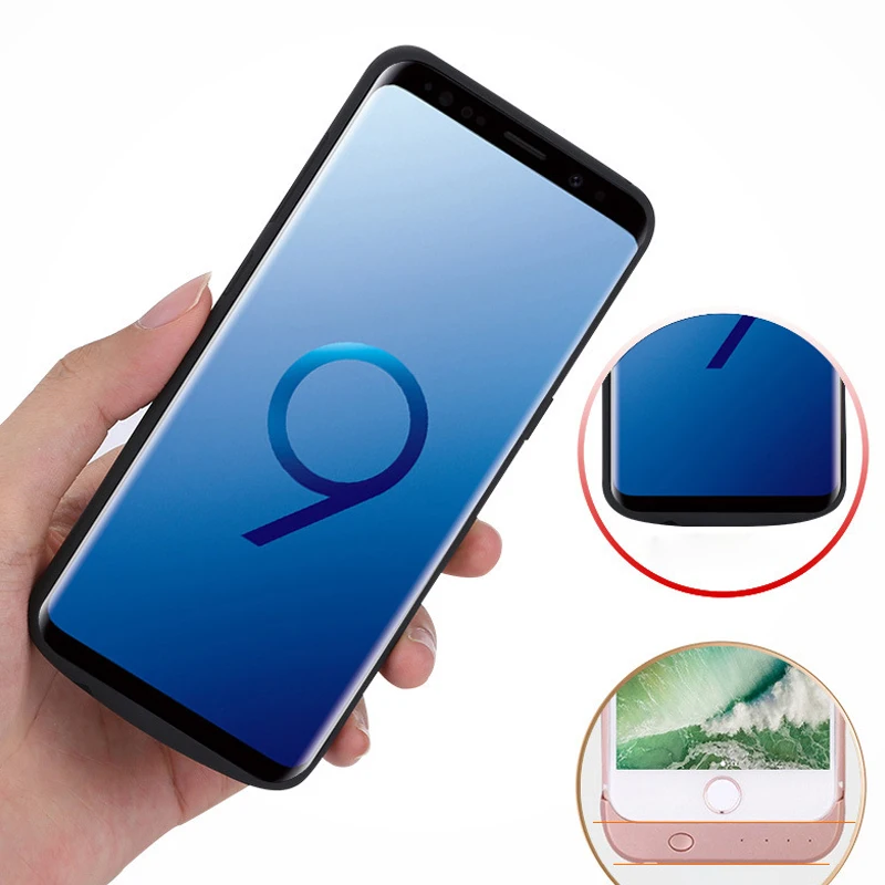 Чехол для аккумулятора samsung Galaxy S8 5000 мА/ч портативный чехол зарядки S8Plus + защитный