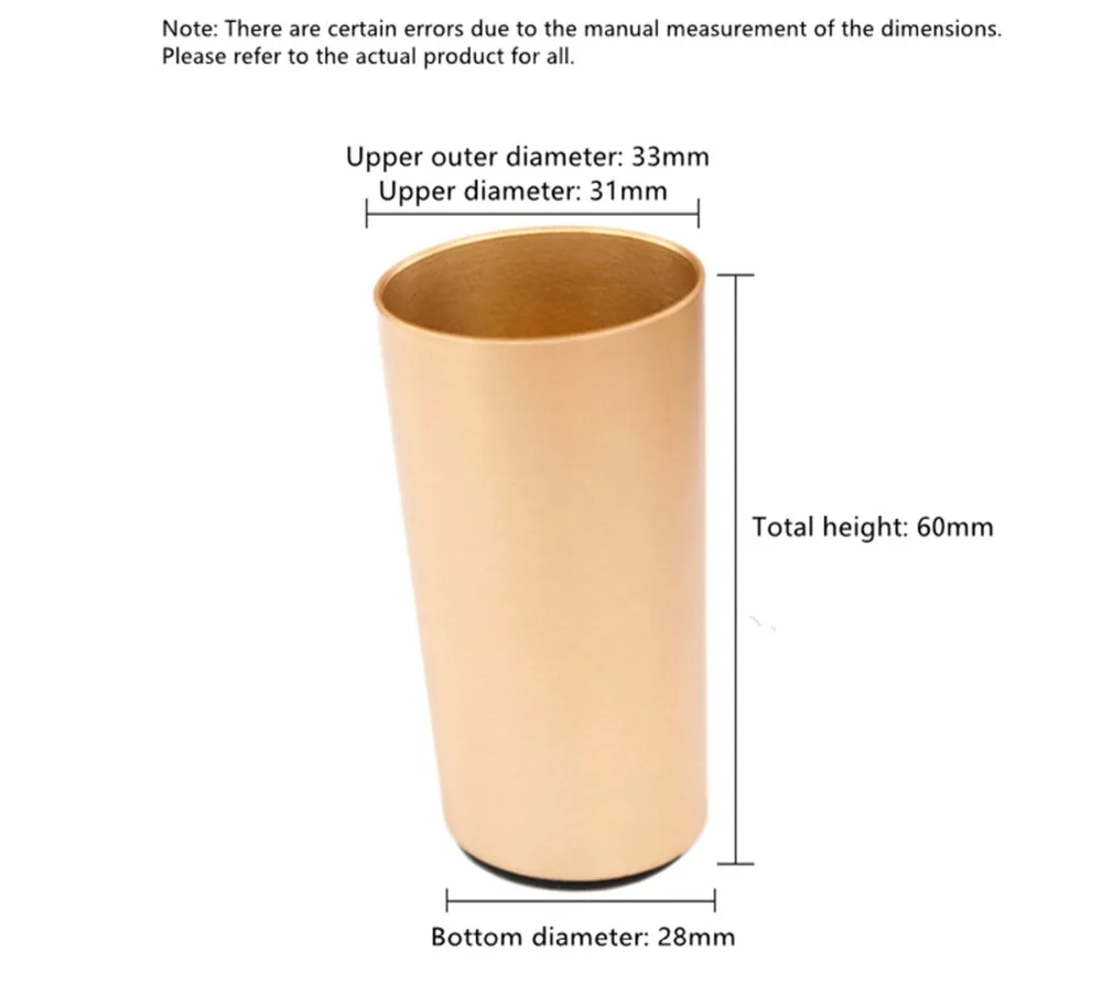 Chinese chair copper slanting foot cover Nordic table and chair stool pure copper foot cover simple sofa coffee table conical ob
