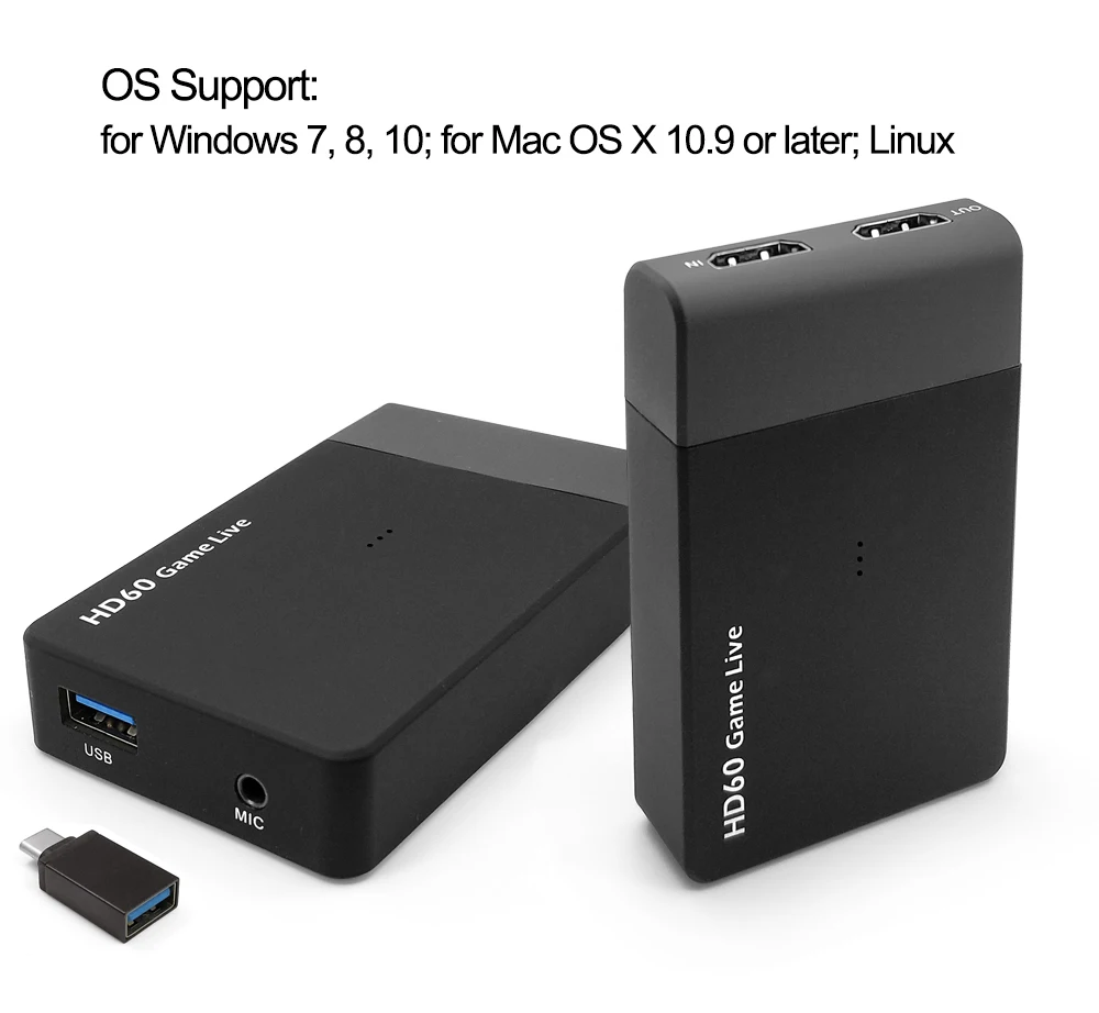 EarRise ezcap261M USB 3,0 HD видео игра захват 4K 1080P игра живое потоковое видео конвертер Поддержка 4K видео для xbox One PS3 4