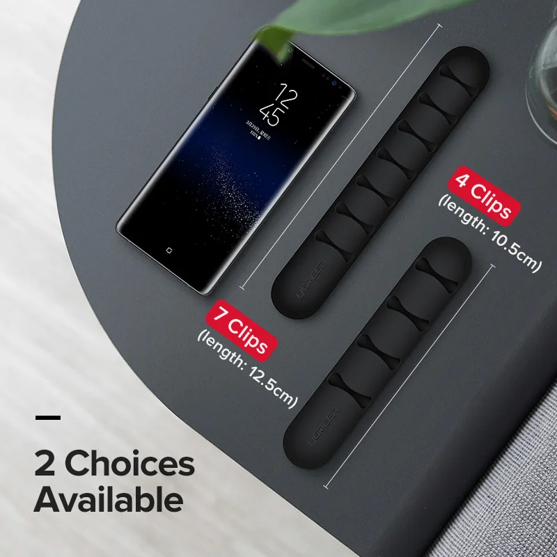 Ugreen Кабельный органайзер силиконовый USB устройство для сматывания кабеля гибкие зажимы для управления кабелем держатель кабеля для мыши наушники