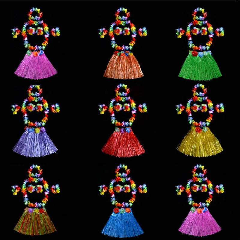 30 см лента на голову с цветочным украшением венок бюстгальтер браслеты юбки хула