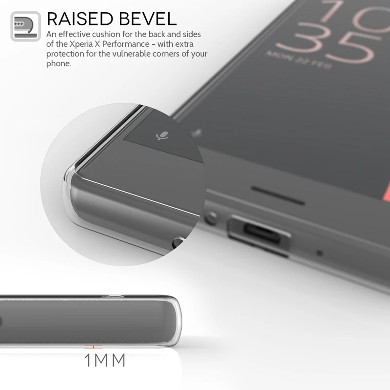 Прозрачный чехол UPaitou из ТПУ для Sony Xperia X эффективный прозрачный мягкий на заднюю