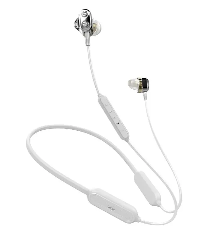 Беспроводная bluetooth-гарнитура UiiSii BN90, Hi-Fi гибридная технология, наушники-вкладыши, двойная батарея, IPX5, водонепроницаемые наушники CSR BT4.1 - Цвет: White