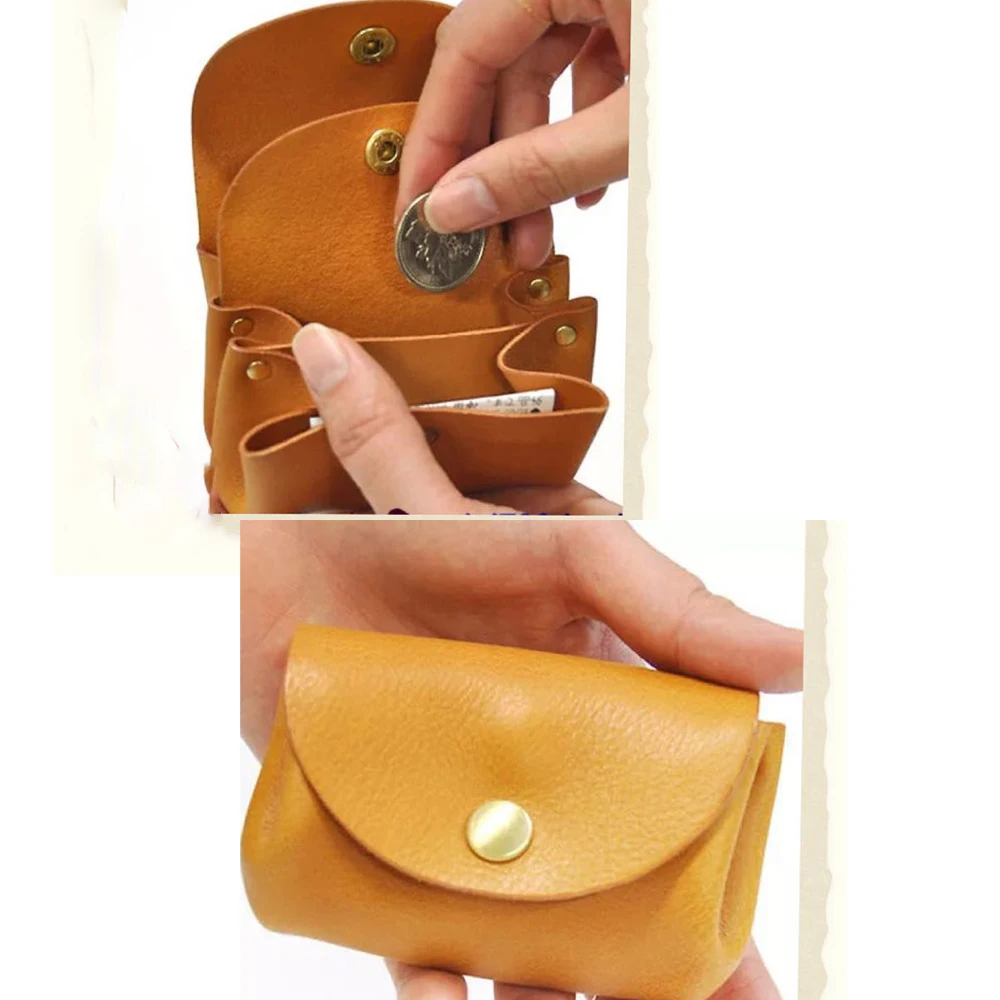 Сделай сам без шитья с заклепками сумка для монет кожаное ремесло форма