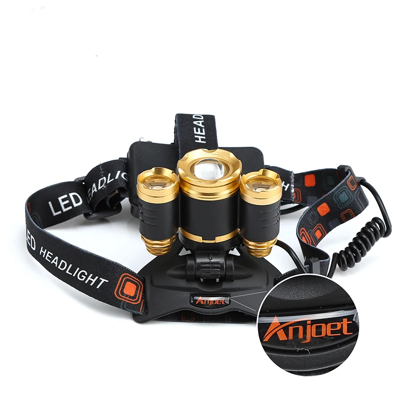 Anjoet 3LED налобный фонарь 10000LM 3T6 светодиодный светильник с чипами перезаряжаемый