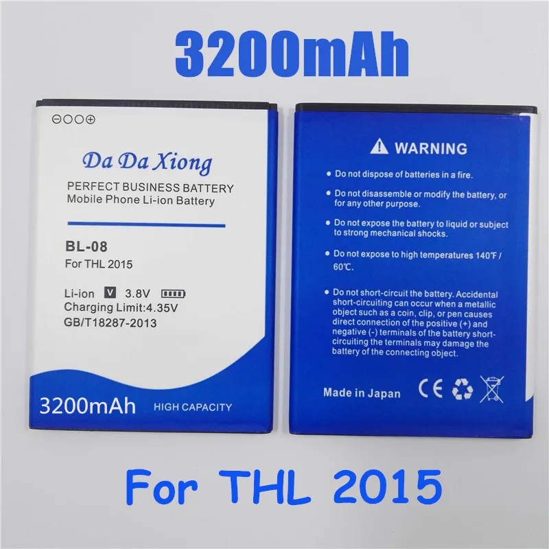 BL-08 3200 мАч батарея мобильного телефона для THL 2015A BL-08 BL08 BL 08 сменная батарея