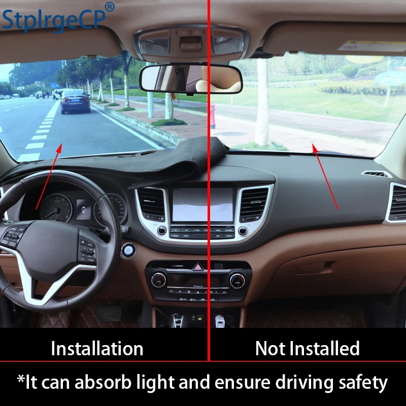 Нескользящий автомобильный коврик для приборной панели с розовым рисунком