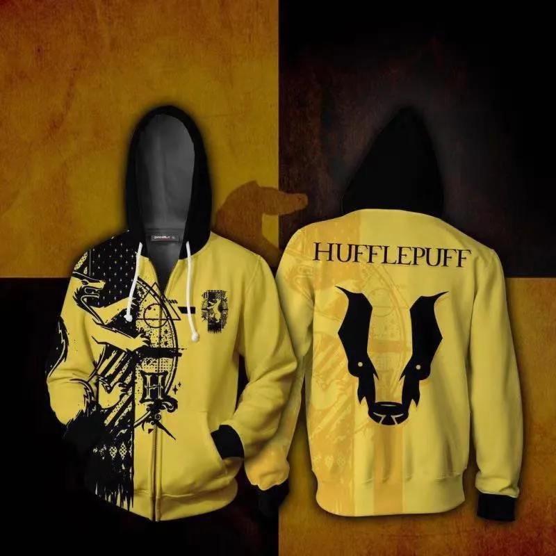 4 Хогвартс Школа Гермионы Косплей Костюм Гриффиндор Слизерин Hufflepuff Ravenclaw толстовки, свитшоты, куртки, пальто для мужчин и женщин - Цвет: 4