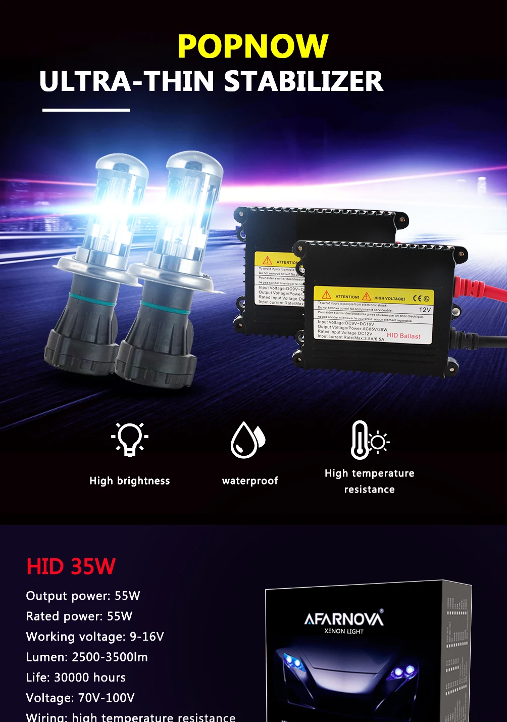 AC 55Вт HID Xenon комплект H7 H4 H1 H8 H9 H11 D2S ксеноновых фар, Высокопрочная конструкция Балласт 4300 К 6000 8000 К ксеноновая лампа накаливания фары 12V xenon H7