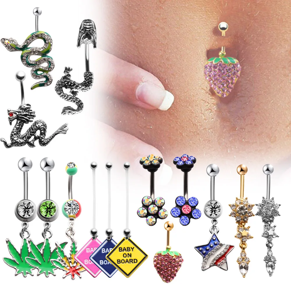 1 шт. кольца для пупка с пуговицами живота сексуальные пирсинга фианитами и