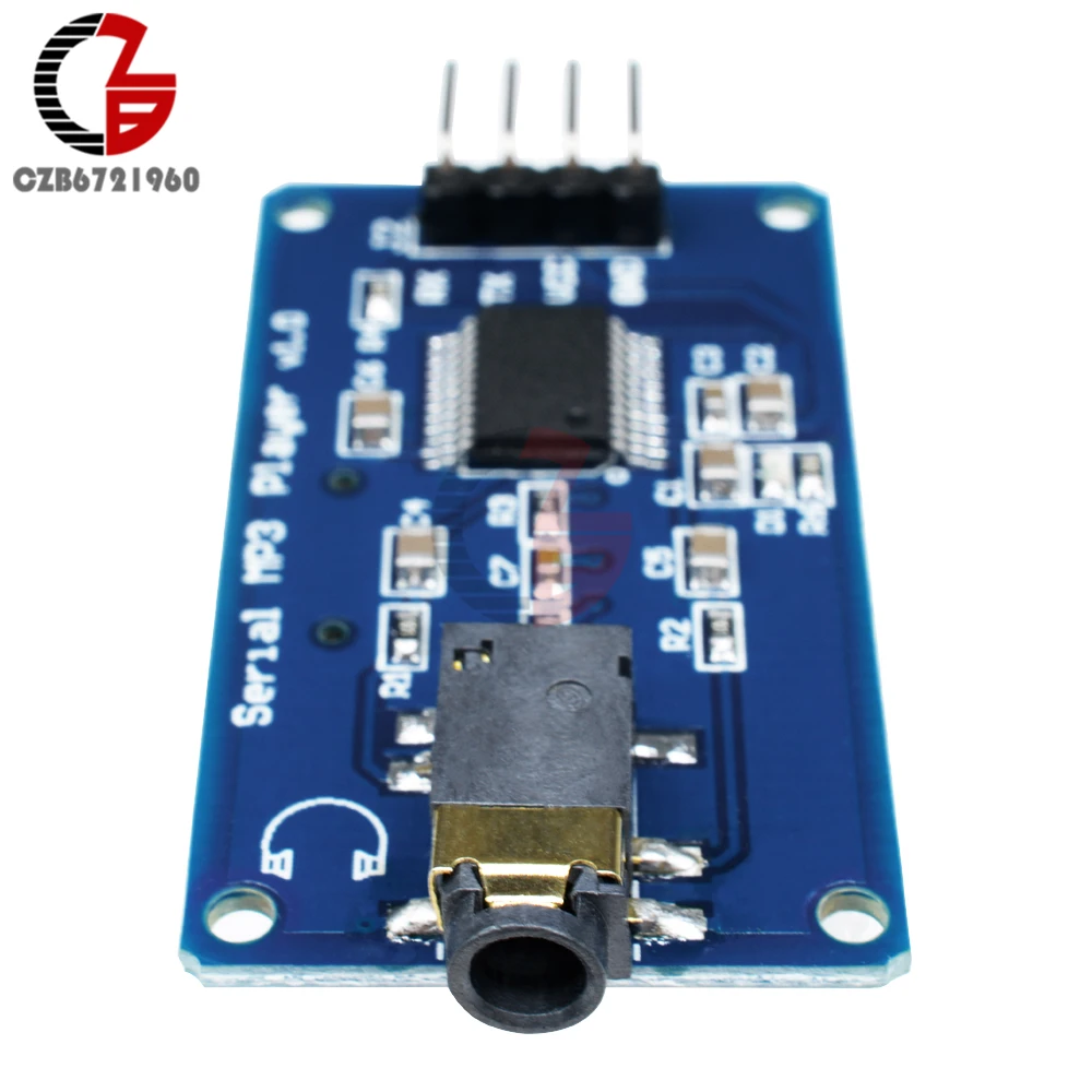 DC 3 2 5 В YX5300 UART TTL контроль последовательный MP3 музыкальный плеер модуль с